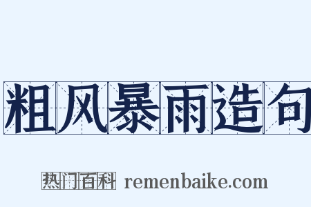 粗风暴雨造句是什么意思的图片